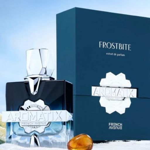 Botol dan kotak French Avenue Aromatix Frostbite dari katalog Qammaris Perfumes