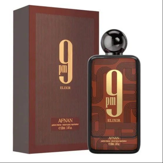 Afnan 9PM Elixir dari katalog Qammaris Perfumes
