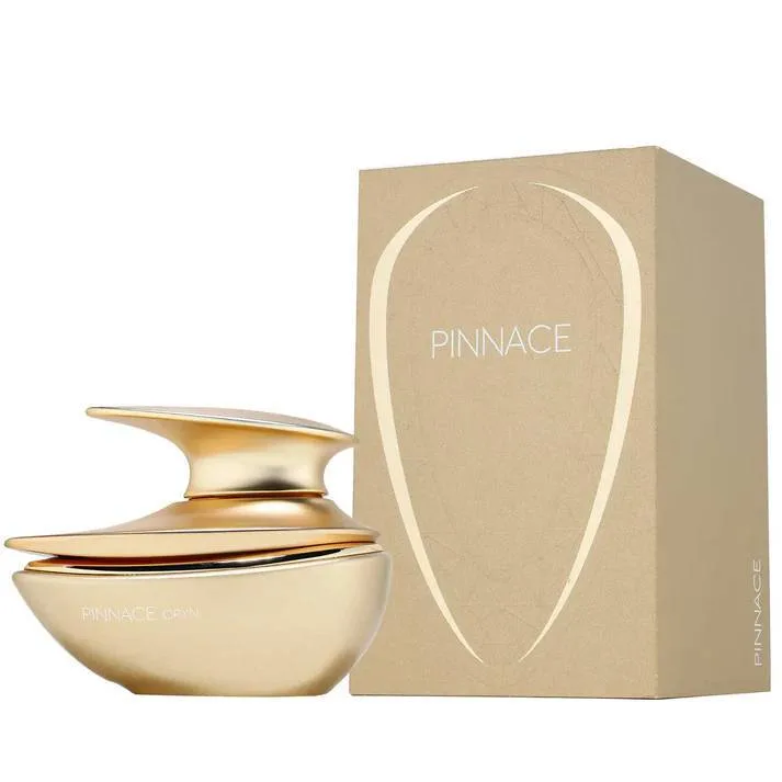 Botol dan kotak French Avenue Pinnace Oryn berwarna emas