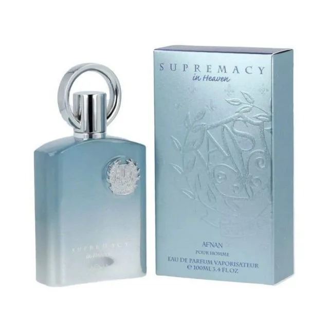 Botol Afnan Supremacy In Heaven 100 ml di samping kotaknya